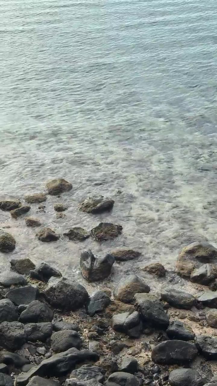 Onde dolci che lambiscono la costa rocciosa