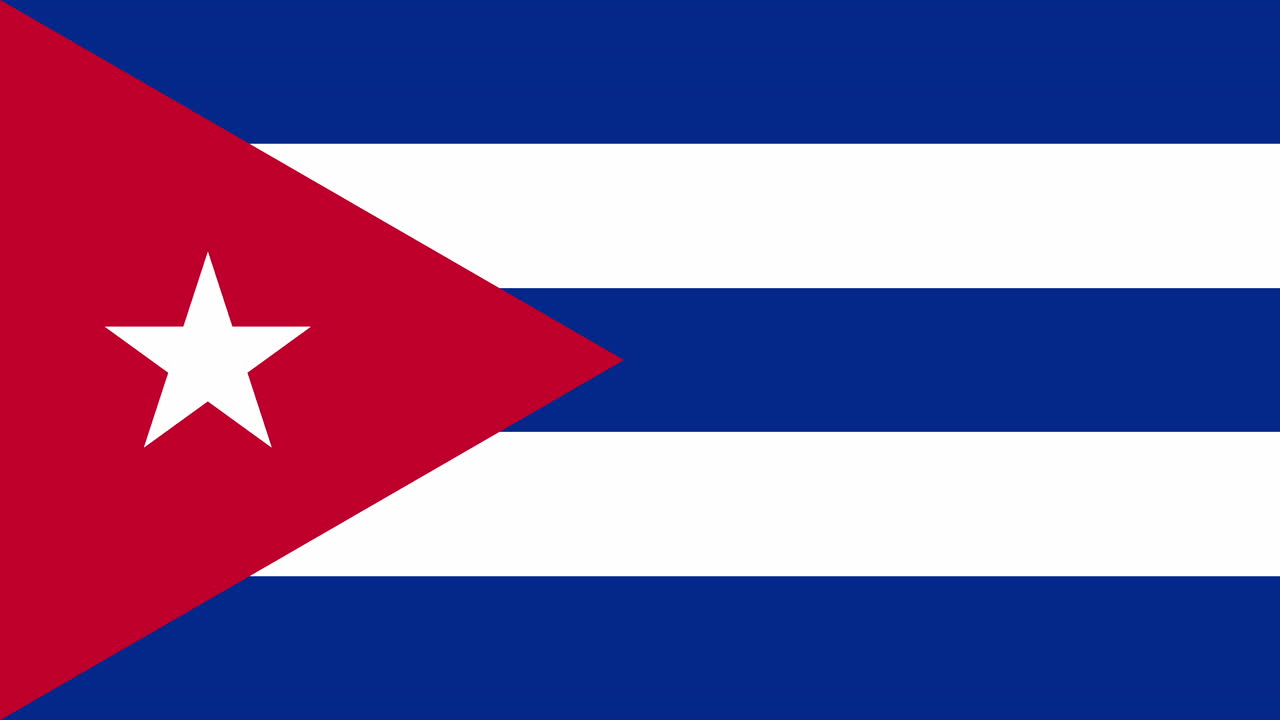 la bandera de cuba que aparece debajo del nombre del país
