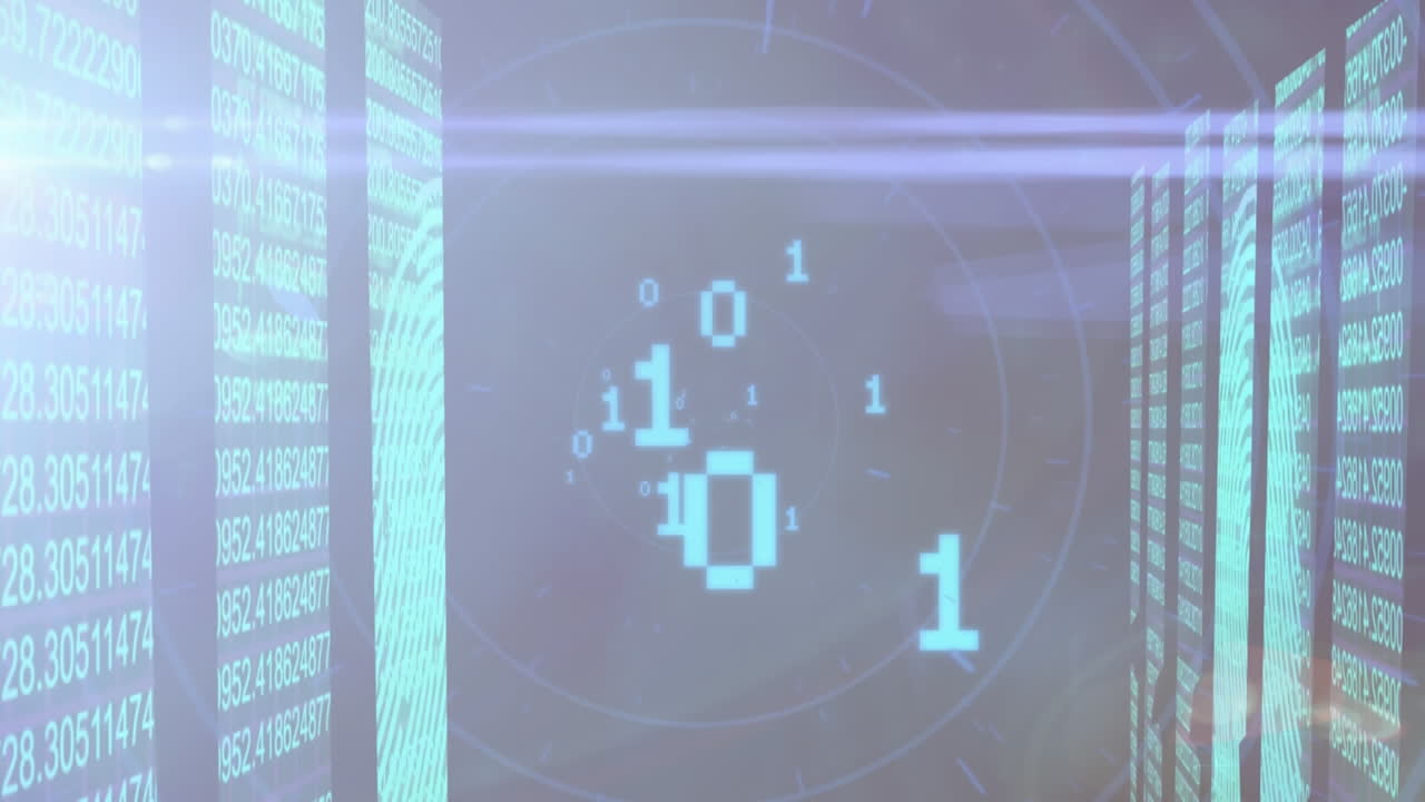Animation of data processing over shapes