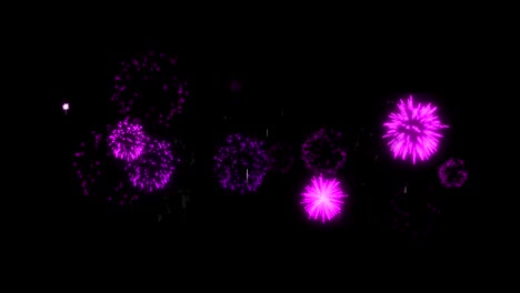 fuegos artificiales en 4k. vacaciones. render. fondo de animación de fuegos artificiales magenta. v5