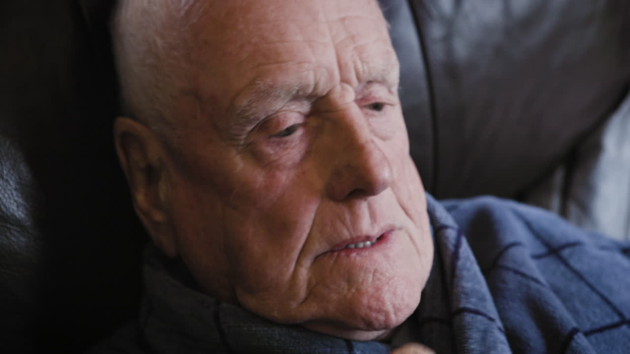 Elderly man sleeping