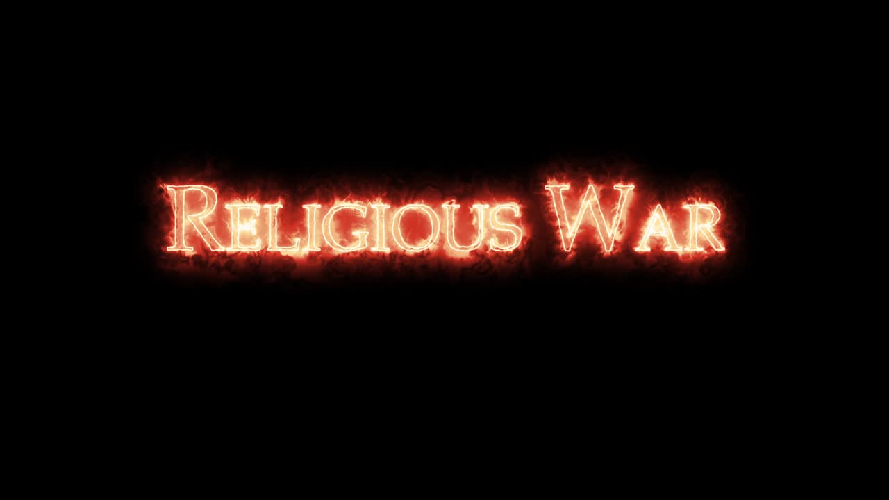 종교 전쟁은 불로 쓰여져 있습니다.