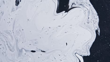 abstract black and white fluid art