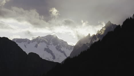 majestic alpine peaks at sunrise