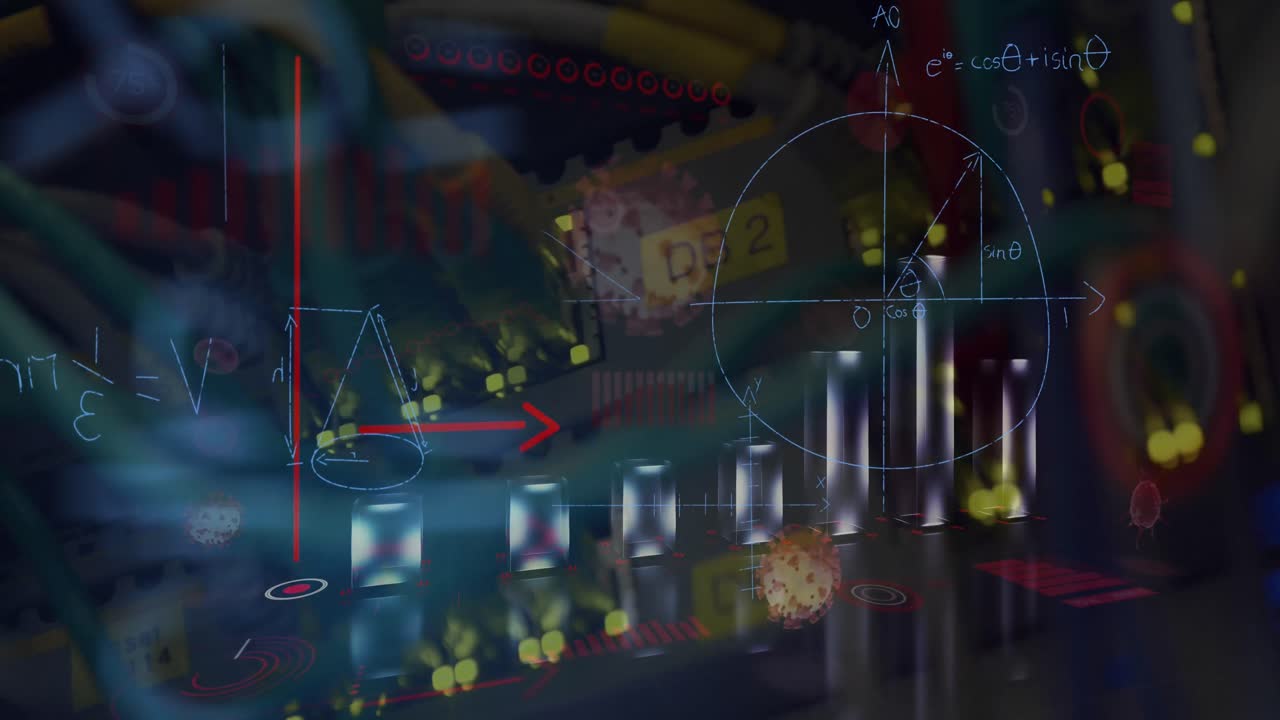 interfaz digital de coronavirus contra el cierre del servidor de computadora
