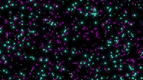 random digital and neon purple dots pattern