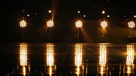 stage lighting reflections