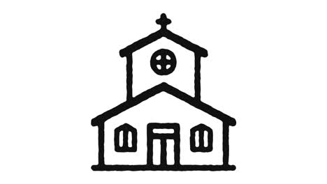 imágenes de animación de iconos de la iglesia y canal alfa