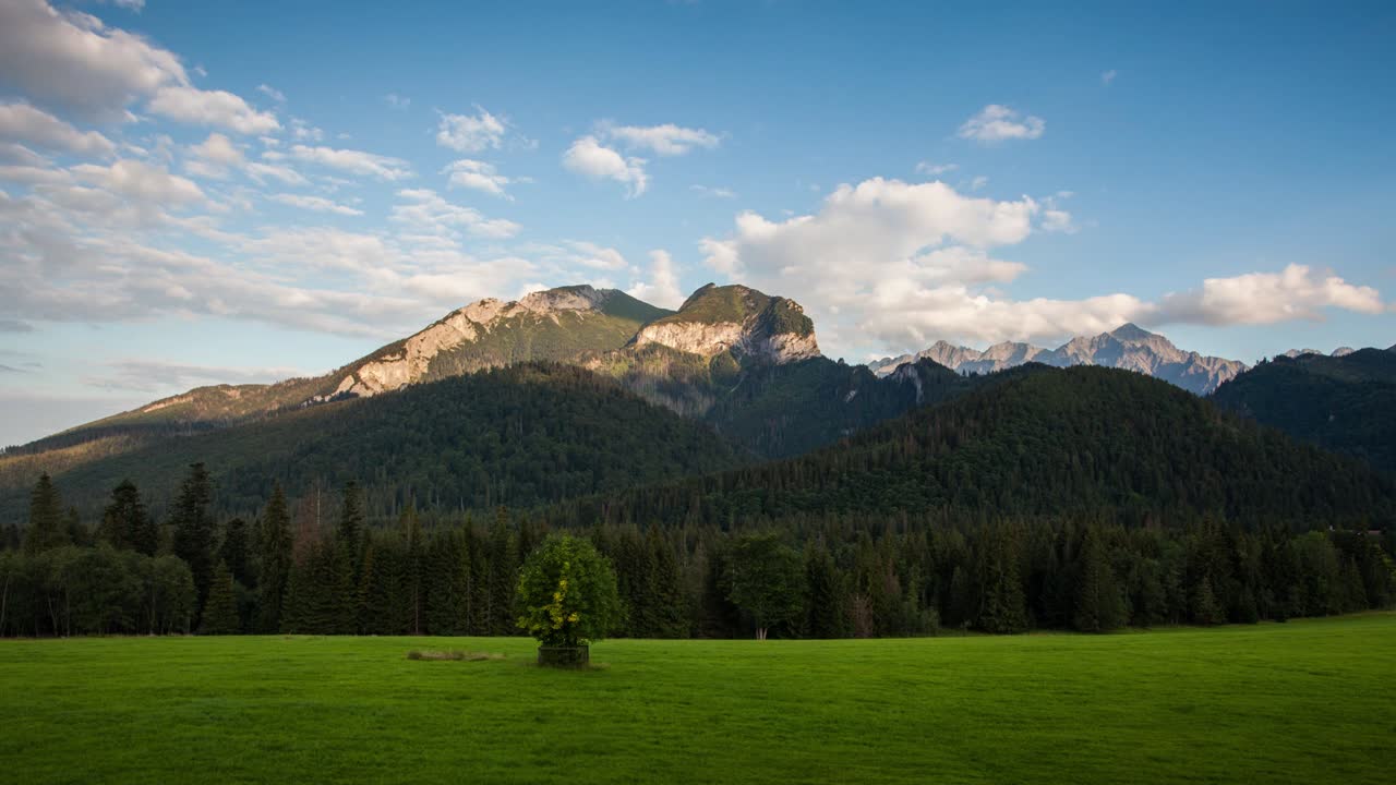 Time lapse Sunrise landscape in mountain, Slovakia