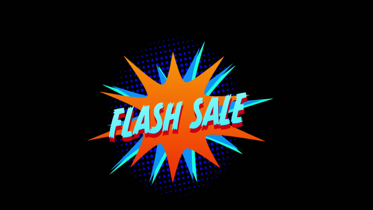 palabras de venta instantánea que aparecen frente al efecto azul de explosión 4k