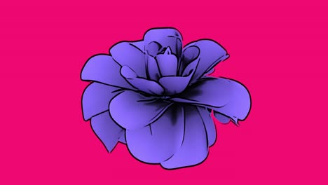 flor púrpura de dibujos animados