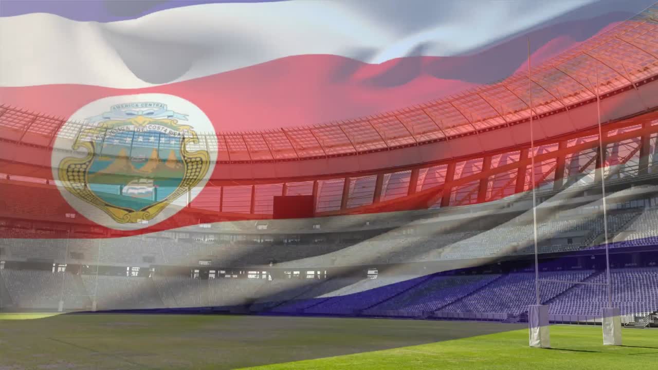 경기장 앞 에서  ⁇ 발 이 날아다니고 있다