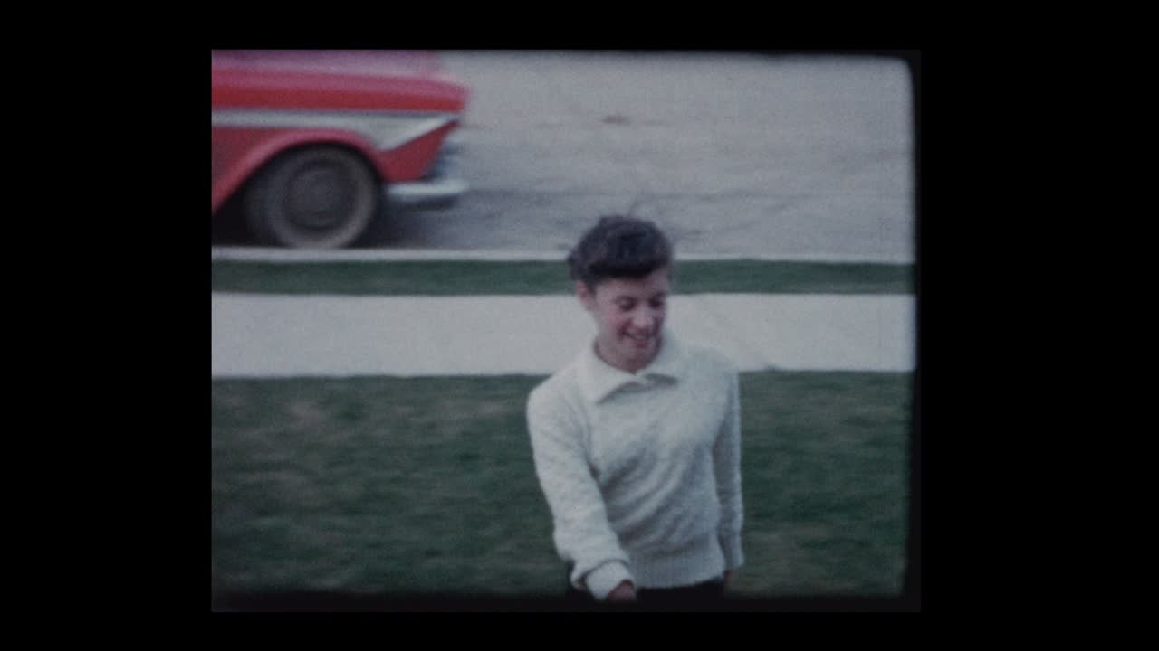 Young girl and her dog 1961