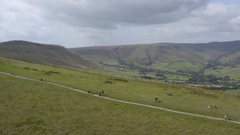 drone shot sweeping across mam tor 03