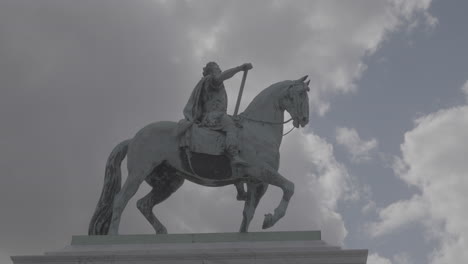 horse statue in copenhagen denmark on a cloudy day log