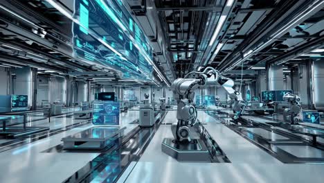 futuristic automation factory