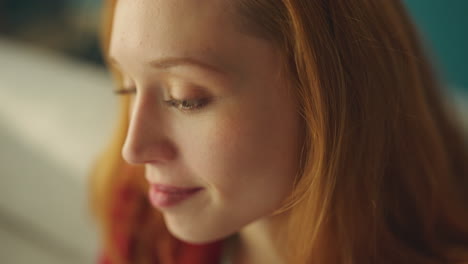 close-up of thoughtful young woman