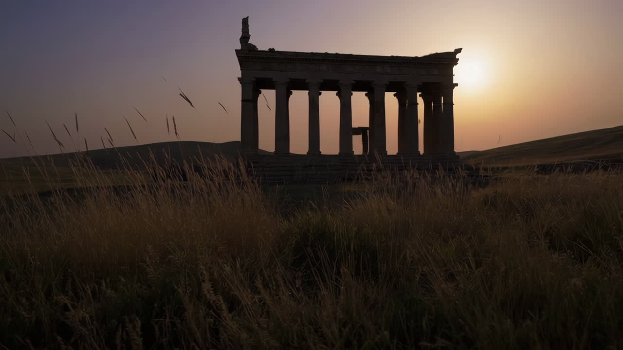 Ancient Temple Ruins at Sunrise