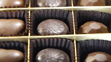 assorted chocolate candies in box