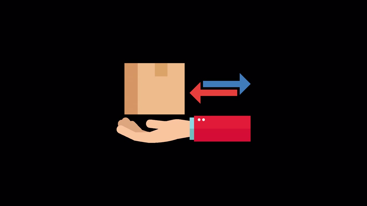Graphic Animation of Package Return and Exchange