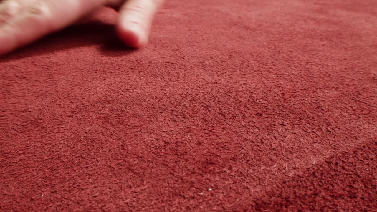 Primo piano di tessuto rosso