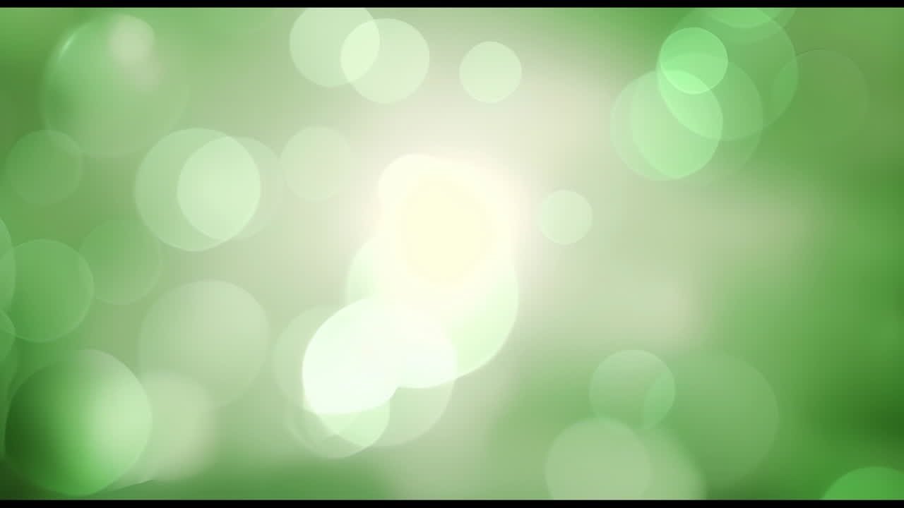 Green Bokeh Lights Abstract Background