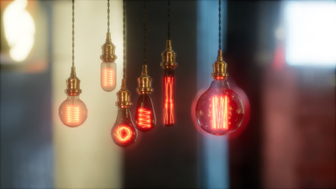 오래된 레트로 빈티지 열광 전구