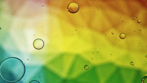 abstract colorido alimentos gotas de aceite burbujas y esferas que fluyen