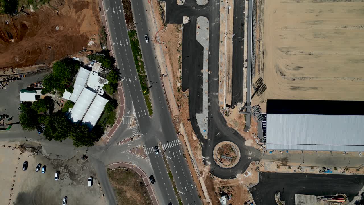 High resolution 4K Video of the new Rehovot City Soccer Stadium during final stages of construction- Israel