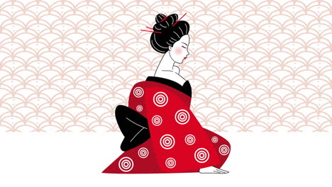 geisha in traditional japanese attire