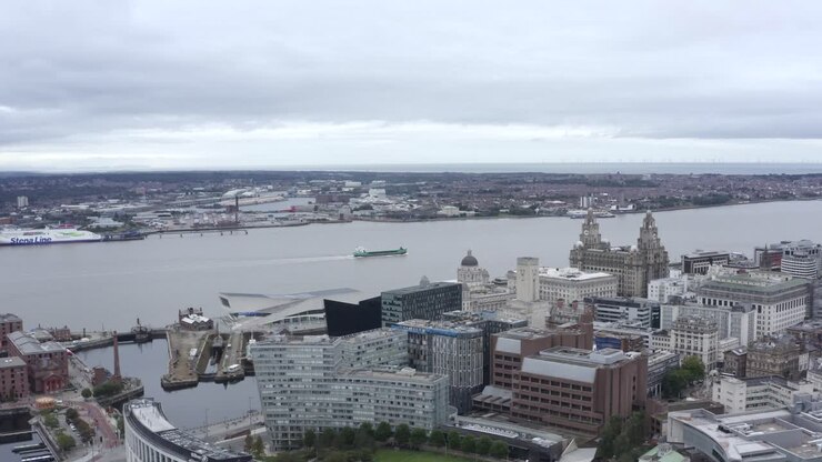 Drone Shot Tracking Boat In Royal Albert Dock
