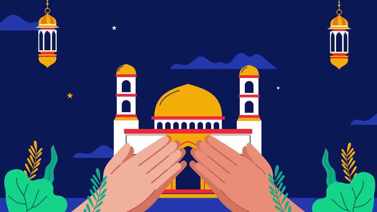 Muslim Prayer at Mosque