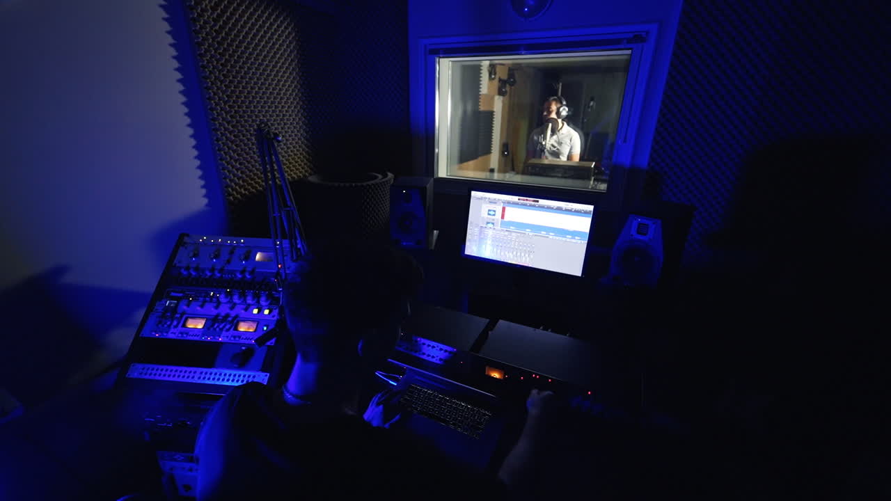 sesión de estudio de grabación de música