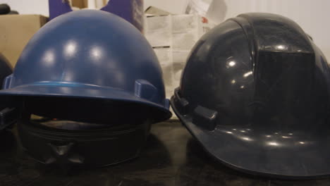 hard hats on the job site slider shot