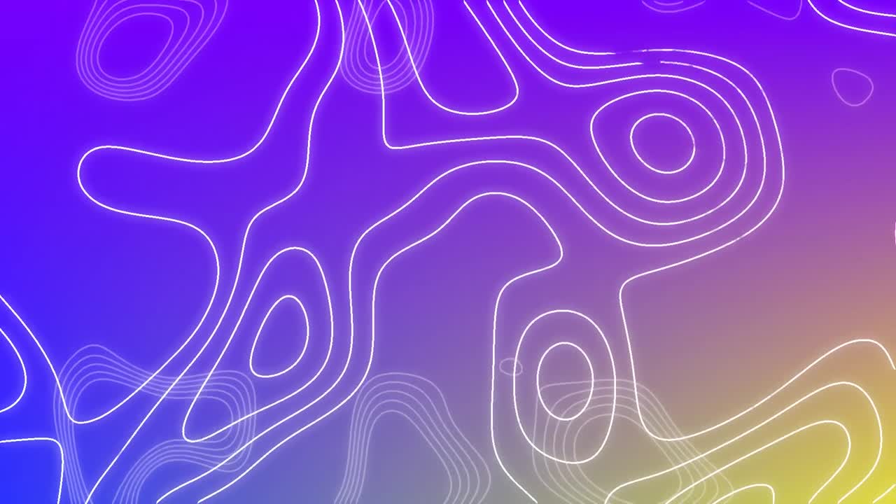 White trails waving on a blue purple and yellow background