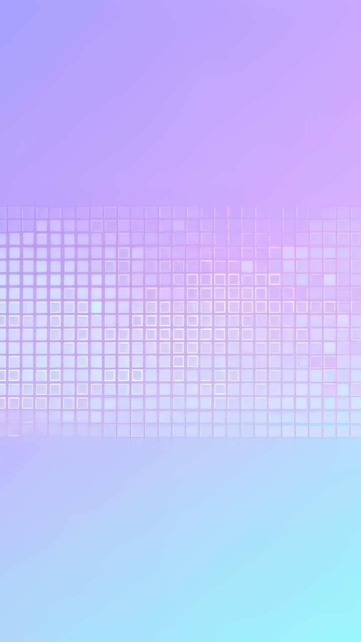 Vertical video: Shifting full tiled grid shining then fading, showing deep blue gradient on start