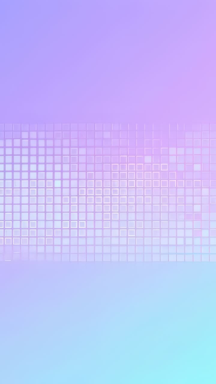 Vertical video: Shifting full tiled grid shining then fading, showing deep blue gradient on start
