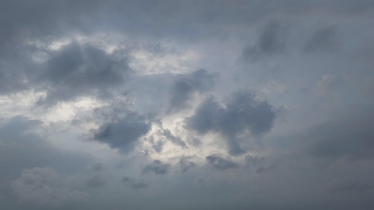 Overcast sky during the rainy season, with clouds slowly moving across.