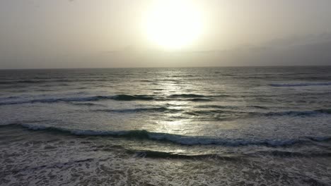 early morning flying toward the sea at surfers paradise