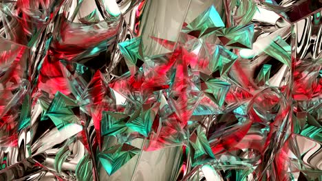 abstracción de caleidoscopio con textura de vidrio brillante y brillante que gira