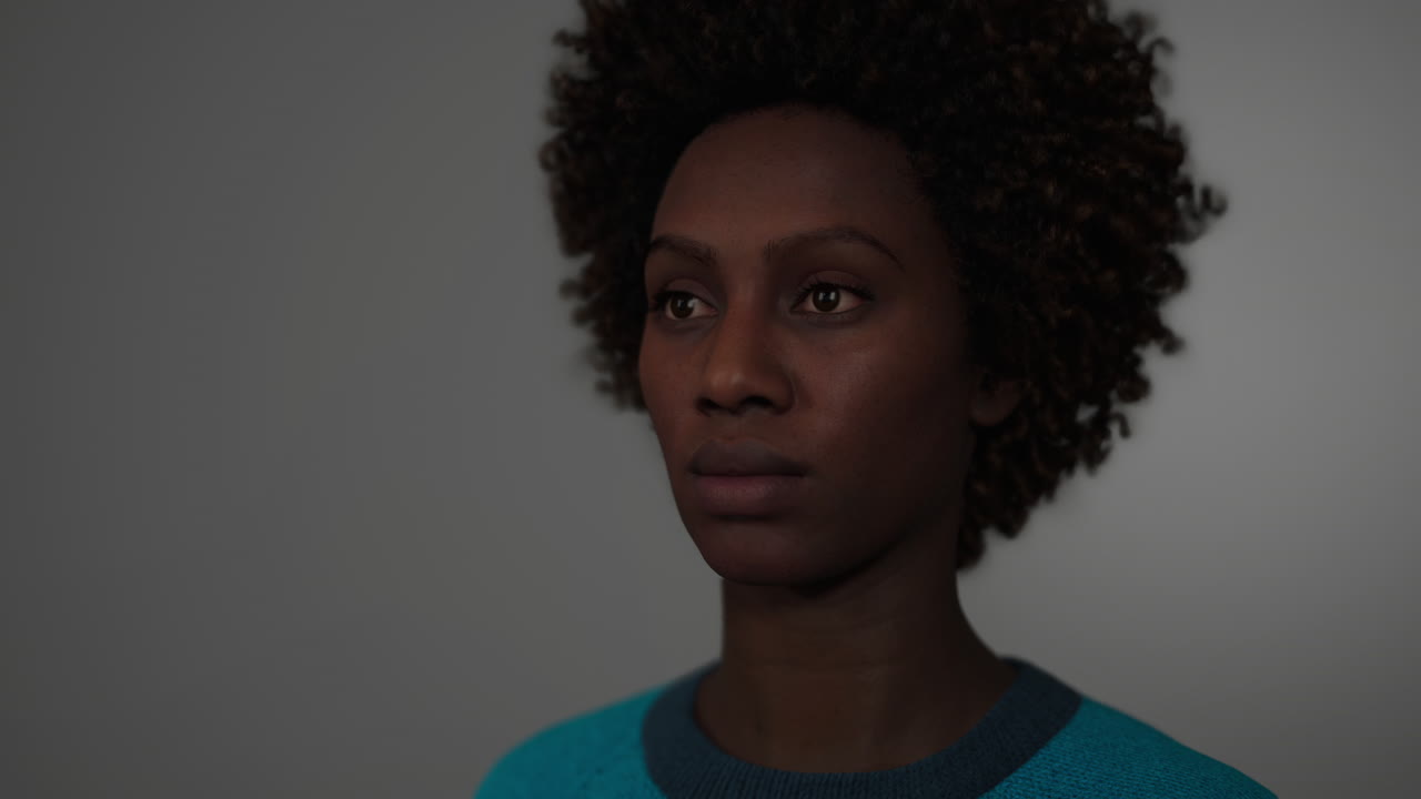 Portrait of young black woman