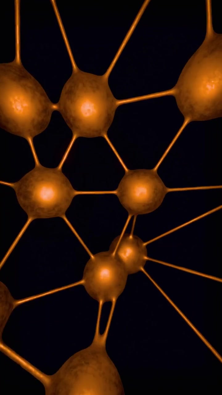 Abstract Animation of Glowing Neural Network Connections