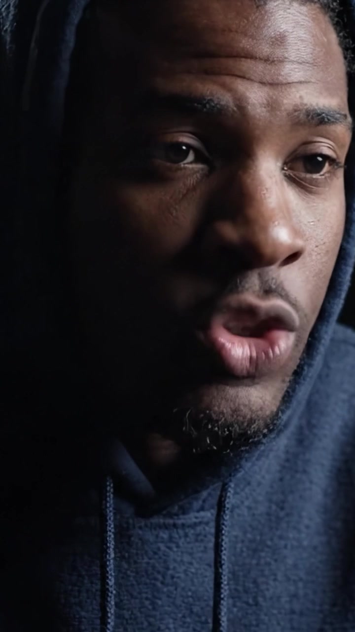 A Deep Reflection: A Portrait Series Capturing the Intense Emotions of a Person in a Hoodie, Exploring Themes of Contemplation and Self-Discovery through Expressive Gazes