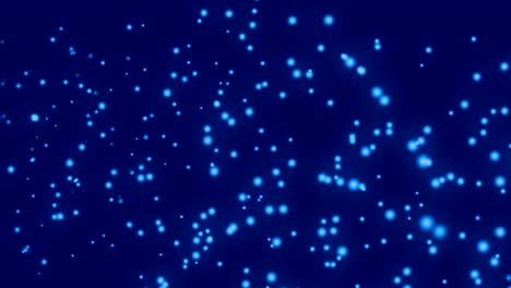 manchas brillantes azules que se mueven contra un fondo azul