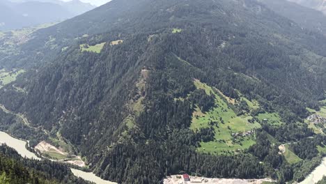 River-floats-through-mountain-Valley-in-Austria-Europe
