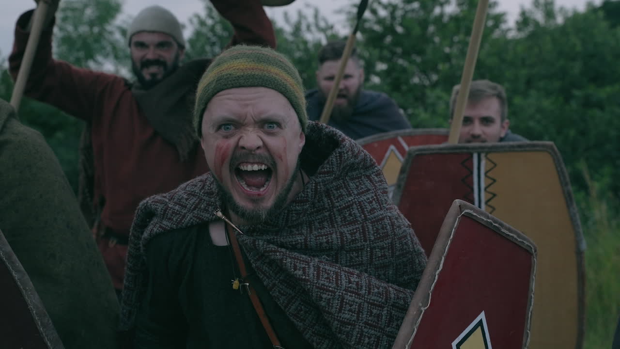 Ancient Warriors in Combat Re-enactment