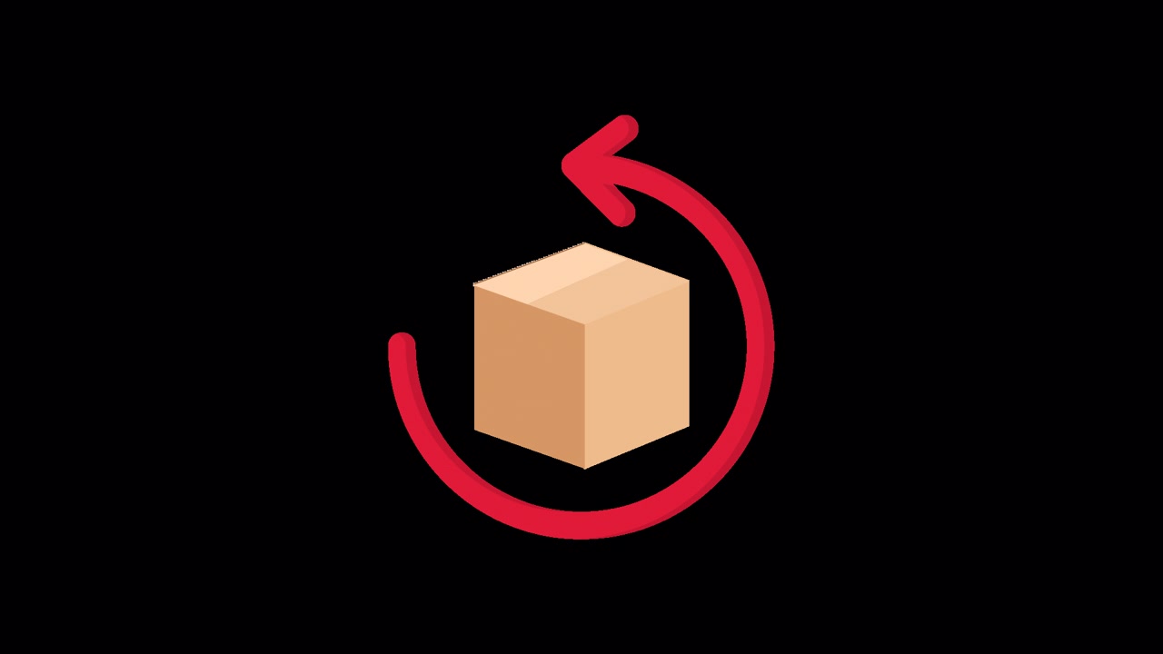 Animated Icon of a Box with a Circular Return Arrow