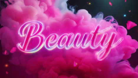 neon pink beauty typography graphic