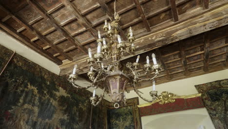 antique chandelier in a historical building