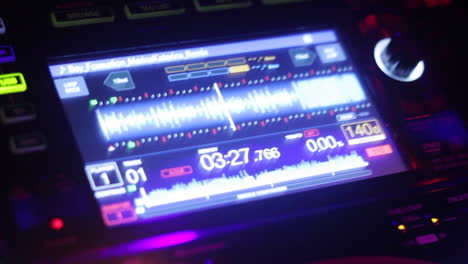 close up of a dj deck